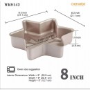 CHEFMADE Star Shape Non-Stick Cake Pan Golden WK9142【现货】