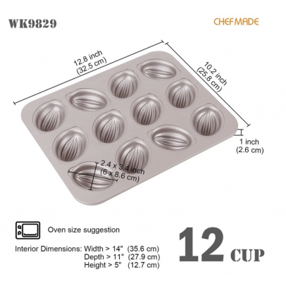 chefmade WK9829 Non Stick Olive Shape Baking Pan/Cake Mold 【现货】