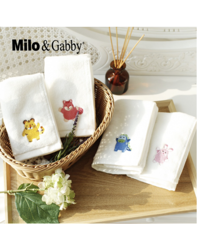 Milo & Gabby纯棉小手巾卡通动物小毛巾新生儿口水巾方巾