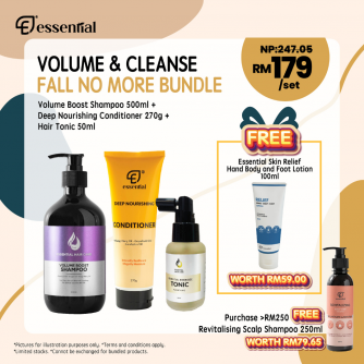   Essential 【Dec Group Buy】Volume and Cleanse Fall no More Bundle  (FREE Hand Body and Foot Lotion 100ml)