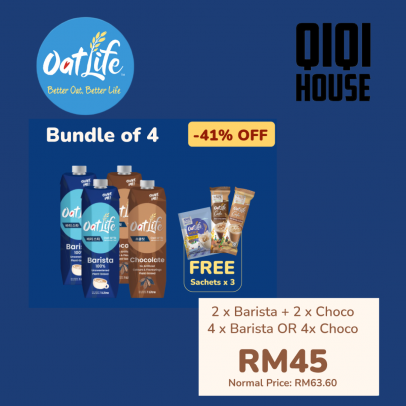 OatLife Oat Milk 1L. Free 3 sachets 【Bundle of 4】