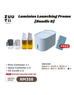 ZUUTII Bundle B【NEW LAUNCHING】油罐*2 + 料理罐*2 + 米桶 *1 送 Norwex 1pc 