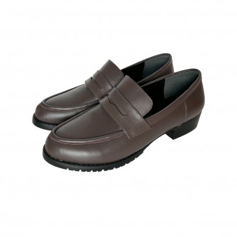 Brunii 原味沉浸經典小牛皮樂福低跟鞋