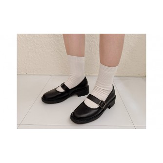 Brunii 瑪莉珍的沉默牛皮厚底鞋