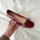 Brunii 粉彩花園方頭芭蕾平底鞋