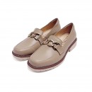 Brunii魔幻演奏會鏈條牛皮樂福低跟鞋