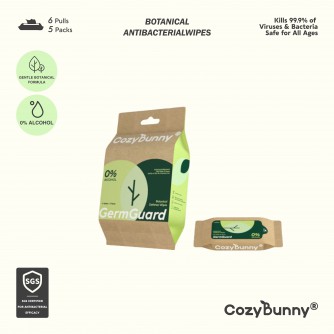 CozyBunny FAMILY SAVER WIPES BUNDLE OF 5 BAGS
