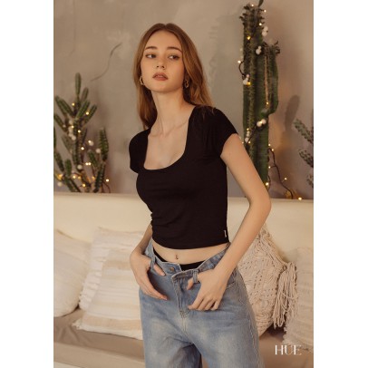 CHECK 2 CHECK HUE 柔軟棉質短袖BRA TOP