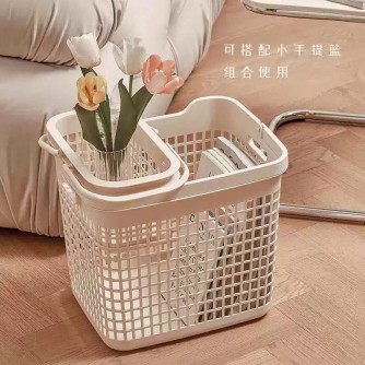 浴室洗衣篮子 【一大一小同色】