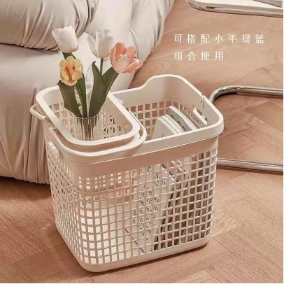 浴室洗衣篮子 【一大一小同色】