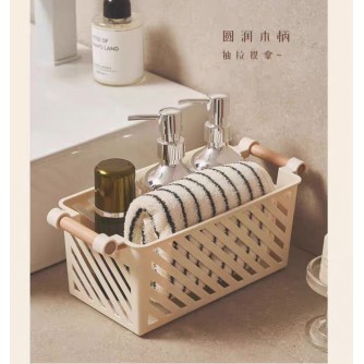 复古仿竹编手 收纳筐3.6L x2入 （TB-2247 - 33cm x13cm x13.5cm）