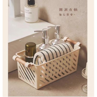 复古仿竹编手 收纳筐3.6L x2入 （TB-2247 - 33cm x13cm x13.5cm）