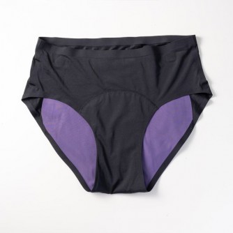 Go&Move【經典款】夜用加長高腰月亮褲靜謐黑 High-Waisted Seamless Leak-proof Briefs - Overnight, Moderate Flow