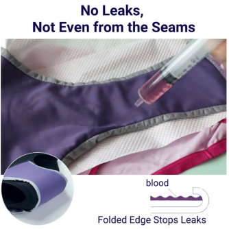 Go&Move【簡約版】日用加量高腰吸血內褲黛青藍 High-Waisted Rayon Leak-proof Briefs - Daytime, Heavy Flow