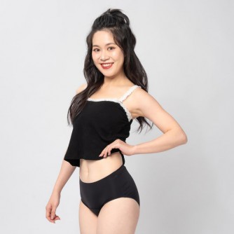 Go&Move【經典款】日用高腰月亮褲靜謐黑 High-Waisted Seamless Leak-proof Briefs - Daytime, Moderate Flow