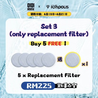IONPOLIS Set 3 - Only Replacement Filter (Buy 5 Free 1)