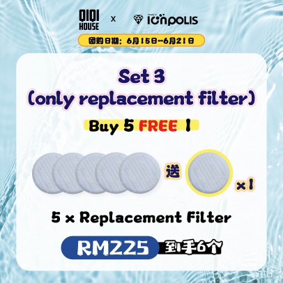 IONPOLIS Set 3 - Only Replacement Filter (Buy 5 Free 1)