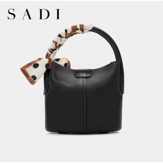 Sadi 轻奢荔枝纹水桶包 
