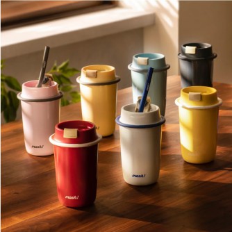 mosh! Thermal Latte Tumbler with Straw 480ml 